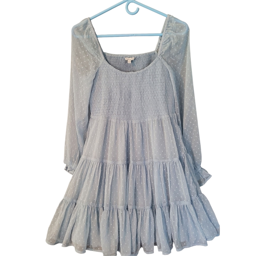 Patrons of Peace clip dot tiered Coquette mini dress - S.        G25